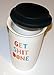 About Face Products Get Shit Done Thermal Ceramic Coffee Mug with Lid and Gift Box, 11 Ounces