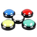 Jiu Man EG STARTS 5x New 100mm Big Dome Shaped 12V LED Illuminated Push Buttons Switch For Arcade Machine Games Parts Pop'n Music Convertible Each Color Of 1 Pieces