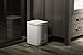 AMG and Enchante Accessories, Rectangular Waste Bin, 5L Garbage Trash Can with Step Foot Pedal, WB05W WHT, Glossy White