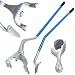 Goplus Tire Changer, 17.5" to 24" Steel Tire Mount Demount Tool Kit, Tubeless Truck Bead Breaker Manual Tire Changing Tools (Blue)