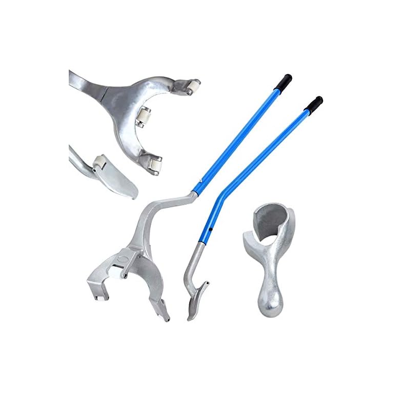 Goplus Tire Changer, 17.5" to 24" Steel Tire Mount Demount Tool Kit, Tubeless Truck Bead Breaker