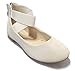 BellaMarie Girl Kids Dress Ballet Ankle Strap Flats Slip On Comfortable Ballerina Synthetic Leather Shoes