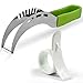 All Prime Watermelon Slicer Large Green – How to Use Instructions in Photo – Also Includes an Orange Peeler – Watermelon Cutter - Stainless Steel Blades – Comfort Handle –Melon Slicer