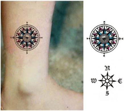 Compass Set , Temporary Tattoo -Temporary Tattoo T119