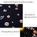 KFZ Solar System Planets Twin Bed Sheet Set for Kids Bed –Navy Blue 4 Pieces Bed Sheets with 1 Twin Fitted Sheet, 1 Flat Sheet, 2 Pillow Covers –Soft Brushed Microfiber Mattress Set for Room Decor