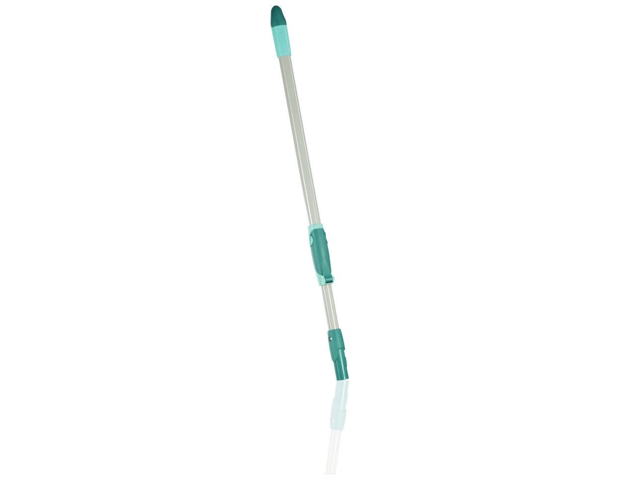 Leifheit Click System Handle 65-110 cm, Mop Handle Adjusts and Extends from 65-110 cm, Telescopic Pole to Extend Reach of Squeegee, Duster or Mop Head, Grey and Turquoise