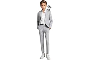 Black n Bianco Signature Boys' Slim Fit Suit Complete Outfit