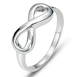 925 Sterling Silver Infinity Symbol Wedding Band Ring, Nickel Free Sz 9