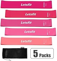 Letsfit Resistance Loop Bands, Resistance Exercise Bands for Home Fitness, Stretching, Strength Training, Physical...