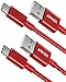 Anker USB Type C Cable, [2-Pack 3Ft] Premium Nylon USB-C to USB-A Fast Charging Type C Cable, for Samsung Galaxy S10 / S9 / S8 / Note 8, LG V20 / G5 / G6 and More(Red)