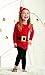 Mud Pie Toddler Girls' Glitter Tunic and Legging Set, Red/Black, 5T