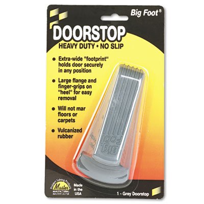 MAS00941 - Big Footreg; Doorstop, Gray, 2w x 4 1/2l x 1 1/4h