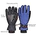 OZERO Winter Ski Gloves for Boys and Girls with 3M Thinsulate Insulated Cotton - Water Resistant and Windproof for Snow Skiing Blue-Black