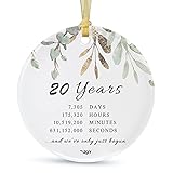 20 Years Anniversary Ornament 2023 Hanging,20th for