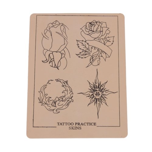 5 x Sheets of Assorted Mixed Designs Tattoo Tattooing Practice Skins for Needle Machine Supply 8 X 6 Inch - Thumbnail 2