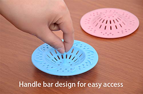 OkayCare Shower Drain Trap Covers Hair Catcher, Rubber Hair Stopper Sink Strainer Drain Cover Silicone Filter for Shower, Sink, Bathroom and Bath Tub (Yellow) - Thumbnail 2