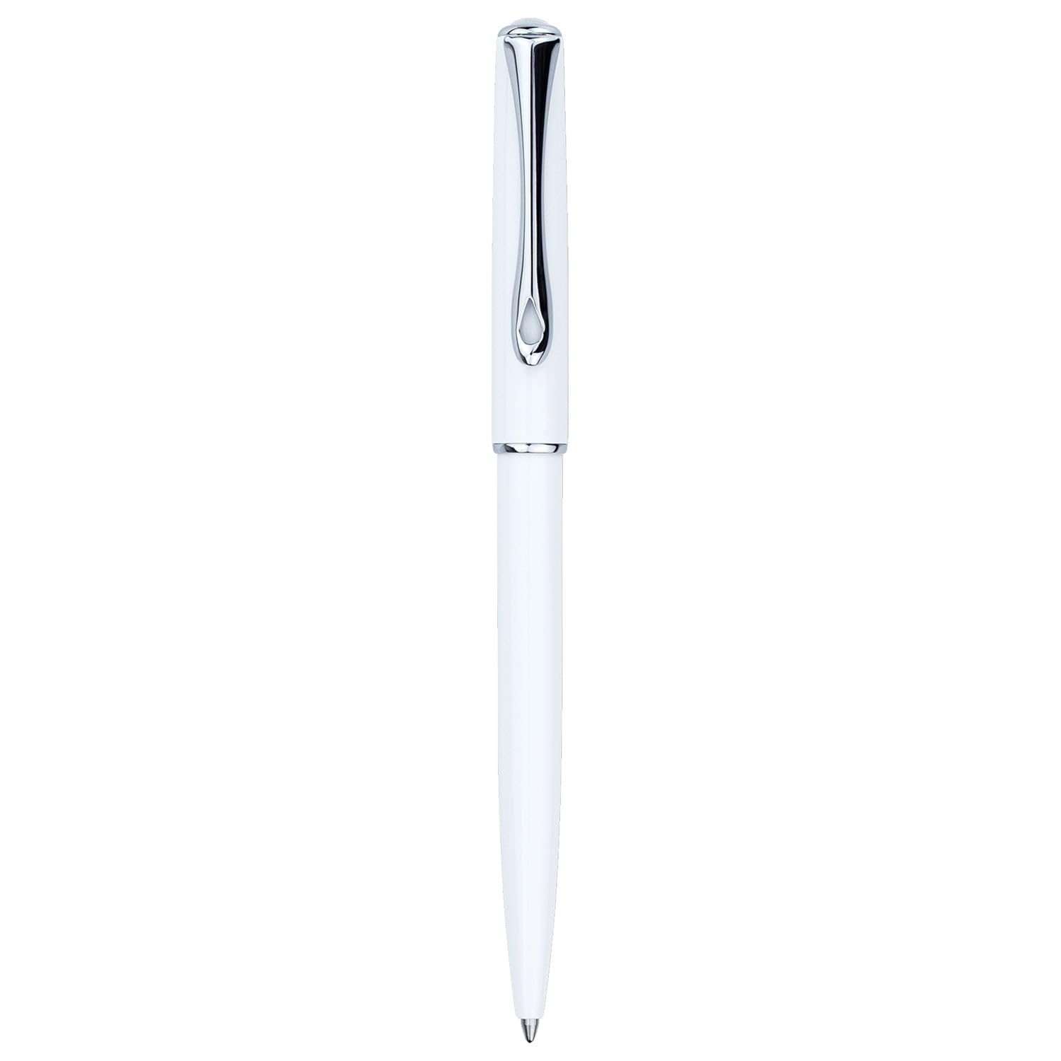 Traveller Ballpoint Pen Medium Stainless Steel/Chrome White 2-Piece Set — image 1
