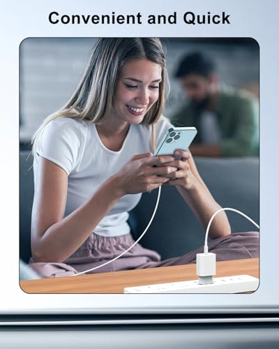 iPhone Fast Charger [Apple MFi Certified], iPhone Charger with 2M Lightning Cable for iPhone 14/13/12/11/ Pro Max/XS/X/SE/8/iPad, 20W USB C Fast Charger Mains Plug USB C Adapter