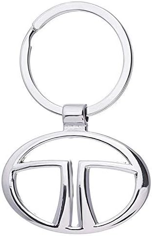 EXORNATOR Key Chain for TATA Car and Bike Keychain Key Ring with Hook (Tata -Silver)