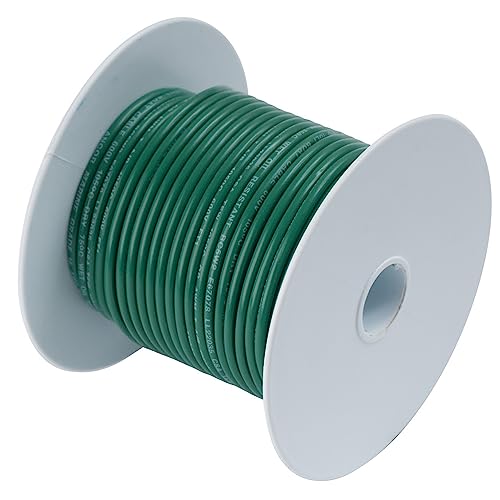 Ancor 112310 Marine Grade Electrical Tinned Copper Battery Cable (6-Gauge, Green, 100-Feet)