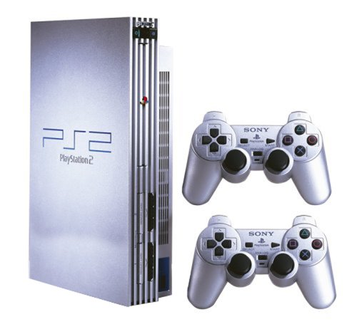 Sony Silver Playstation 2 Console with Extra Controller (PS2)