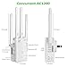 Qoosea WiFi Extender Repeater/AP/Router AC1200 Mbps Dual Band Wireless Signal Range Booster with 4 External 3dBi Antennas Compatible with Smart Home & Alexa Devices - White