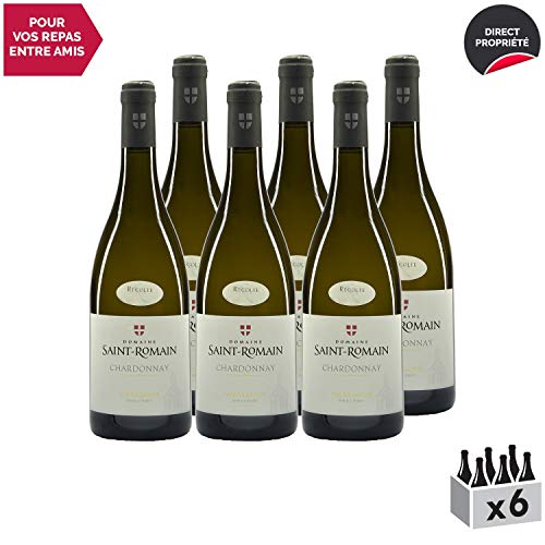 Vin de Savoie Chardonnay"Sous la Chapelle" Blanc 2017 - Domaine Saint-Romain - Vin AOC Blanc de Savoie - Bugey - Cépage Chardonnay - Lot de 6x75cl