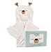 Natemia Premium Ultra Soft Baby Hooded Towel - White Bear Animal Design - Newborn to Toddler - Made in Turkey
