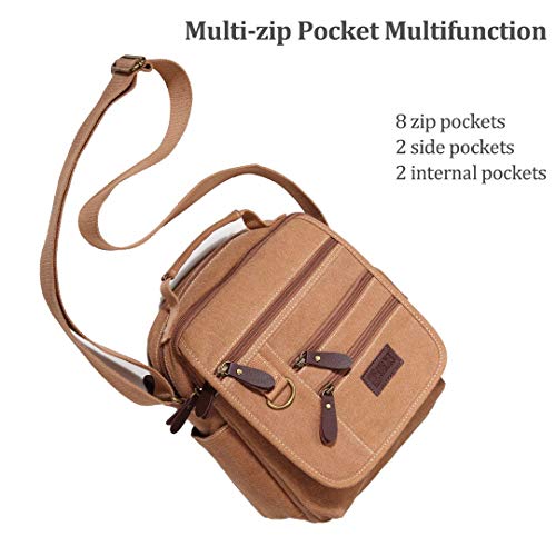 Sunsomen Mens bag Canvas Shoulder Bag Small Messenger Crossbody Bag