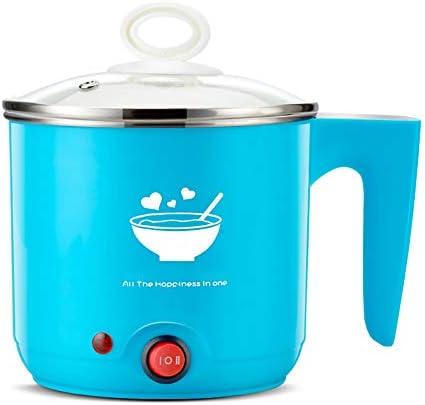 Multi-Function Electric Skillet, Double-Layer Anti-scalding Two-Speed Temperature Control Electric hot Pot with Stainless Steel Liner, Automatic Power Off, 1L400W [Energy Class A]