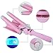 3 Barrel Curling Iron, PrettyQueen Fast Heating Curlers for Long Hair Waving Irons with LCD Display Hair Crimping Ceramic Curling Irons, Pink