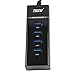 THZY USB 3.0 4-Port HUB, Bus-Powered 3.0 4-Port HUB with Built-in 1ft USB Cable