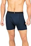 Texere Men's Bamboo Boxer Briefs (Single Pack, Midnight Blue, XX-Large) Great Underwear for Him MB6101-MID-XXL