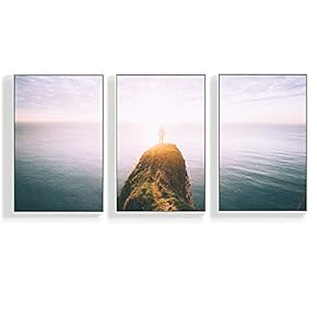 Canvas Wall Art for Living Room, Bedroom Mountain Framed Canvas Prints for Home Decoration Ready to Hang - 16"x24"x3 Panels