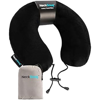 Necksnug Luxury Travel Pillow 100 Memory Foam Neck Pillow For Travel