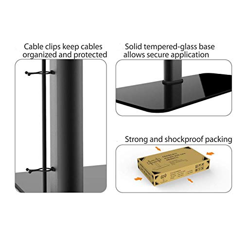KRIËGER KMU4255 Universal Tabletop Stand for TV and AV Component Supports Most 42"-55" LED, Vizio, LCD Flat Panel Televisions with TV Mount Base - Black