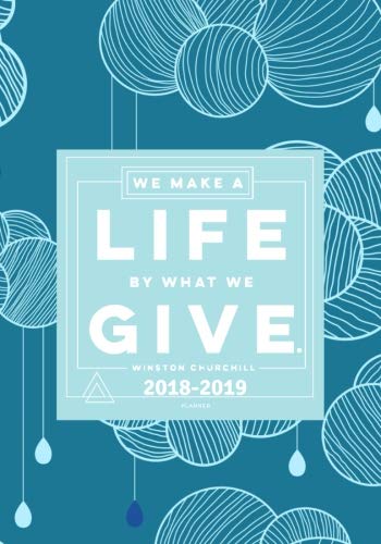 2018-2019 Planer: Blue Quote Monthly & Weekly Schedule Diary | Get Things Done At A Glance | Organizer Calendar August 2018 To July 2019 | 7