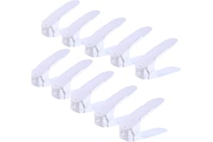 Pack of 10, BoYeeBo Adjustable 4 Level Shoe Slots Organizer Double Deck Shoe Rack Holder for Shoes Storage Closet Organizatio