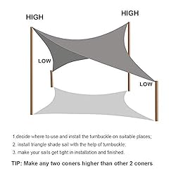 Lulu Home Sun Shade Sail, UV Block Shade