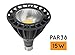 J.LUMI PAR38 LED flood light bulb 15W, E26 medium base, metal body, IP22 protection rating, for indoor or under-roof use,120W incandescent equivalent, 3000K warm white, CRI 80+, NOT DIMMABLE