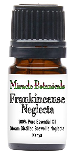 Miracle Botanicals Wildcrafted Frankincense Essential Oil - 100% Pure Boswellia Neglecta - Therapeutic Grade - Kenya 5ml