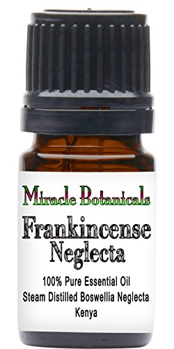 Miracle Botanicals Wildcrafted Frankincense Essential Oil - 100% Pure Boswellia Neglecta - 5, 10 or 30ml sizes - Therapeutic Grade - Kenya - 5ml