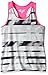 Skechers Girls' Big go All Over Printed Racer Back Tank, Black, Large