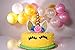 Unicorn Cake Toppers Handmade Set 27 PCS gold Horn With Balloons Ears Flowers and eyelash for Birthday baby shower Party wedding cake decorations (GOLD)