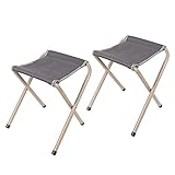REDCAMP Small Lightweight Folding Camp Stool Portable,a Quick Rest, Set of 2, 9.8×10.6×13.4”