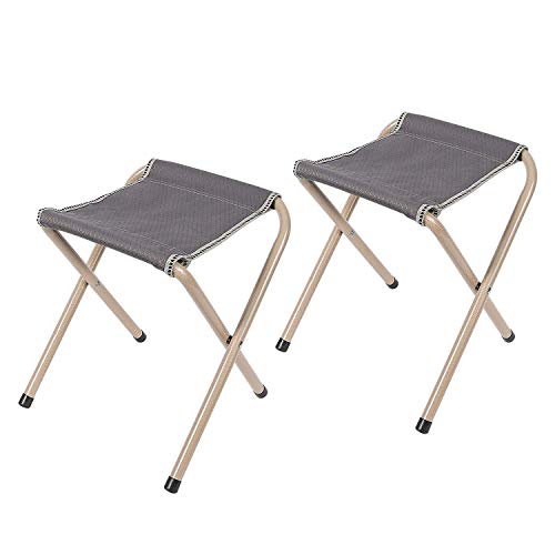 REDCAMP Small Lightweight Folding Camp Stool Portable,a Quick Rest, Set of 2, 9.8×10.6×13.4”