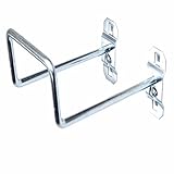 Triton Products 56528 LocHook 5 -Inch 80 Degree Bend 2-3/4 -Inch I.D. Zinc Plated Steel Double Closed End Loop Pegboard Hook for LocBoard, 5-Pack