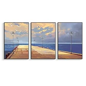 Framed for Living Room Bedroom Abstract Paintings for x3 Panels