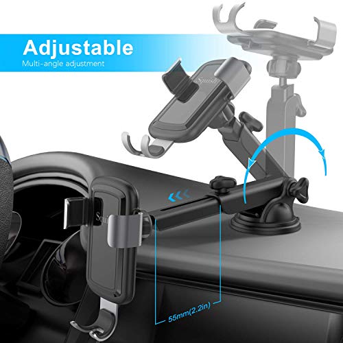 Squish Wireless Car Charger with QC 3.0 Car Charger, 10W 7.5W Qi Fast Charging Car Charger Mount, Adjustable Car Phone Holder Phone Mount for iPhone Samsung S10/S10+/S9/S9+/S8/S7 Samsung Note 10 9 8 7 - Thumbnail 5