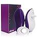 Adorime Clitoral Stimulator with Tongue Vibrator, Powerful Multi Speed Clit Vibrator with Heatable Silicone Tongue for Clitoris and Nipples Stimulation, Sturdy Oval Case, Removable Silicone Rim